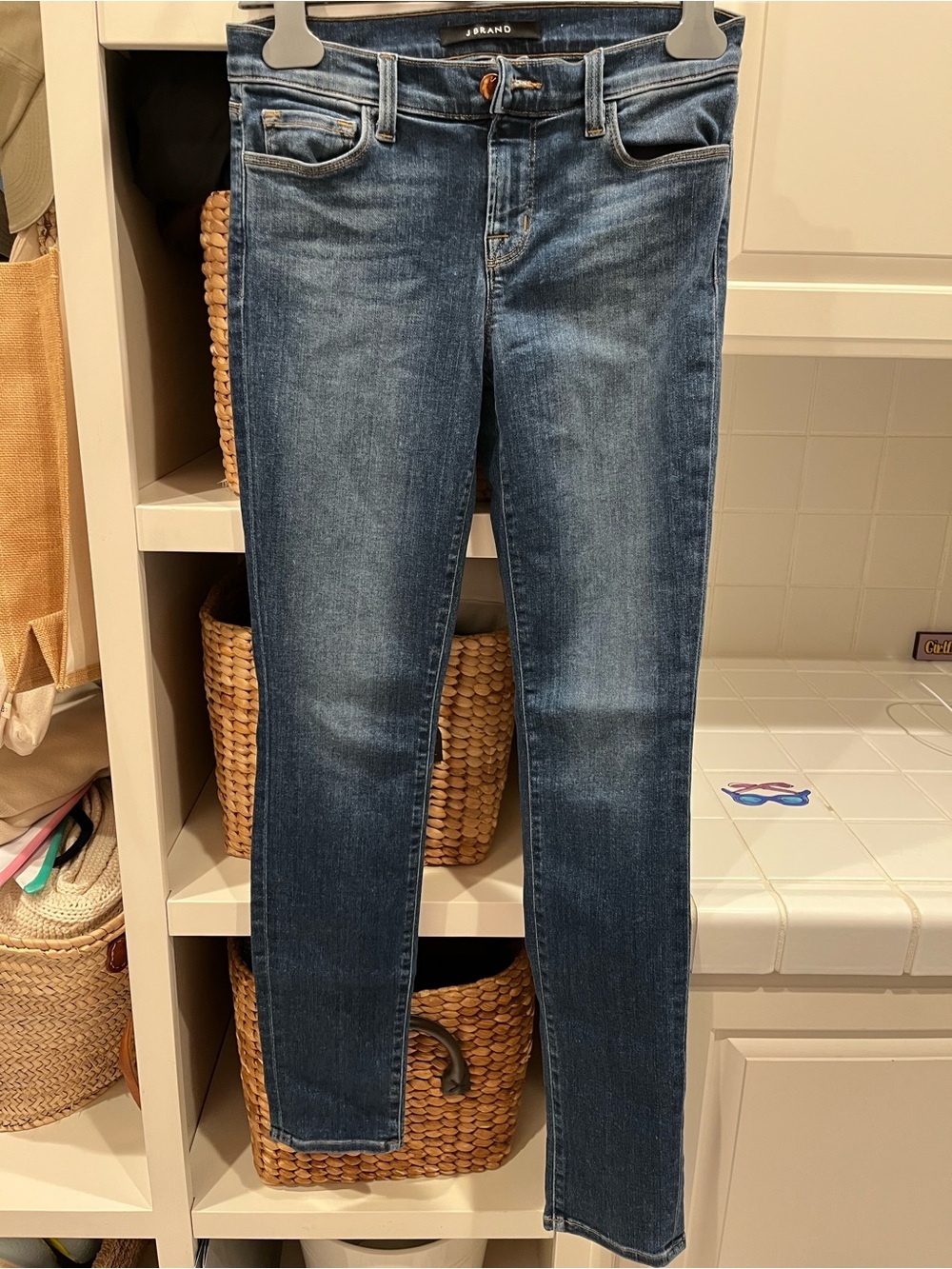 J Brand Women's Slim Skinny Jeans in Dark Indigo Wash